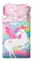Comprar Cubrecama Unicornio + Funda Una Plaza Y Media Vane Deco 