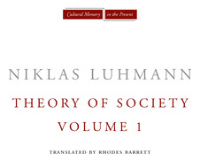 Libro Theory Of Society, Volume 1 - Luhmann, Niklas