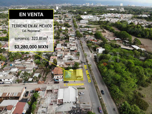 Imagen 1 de 4 de Terreno En Venta, En Esquina Sobre Av. Mexico. Col. Mojoneras, Puerto Vallarta.