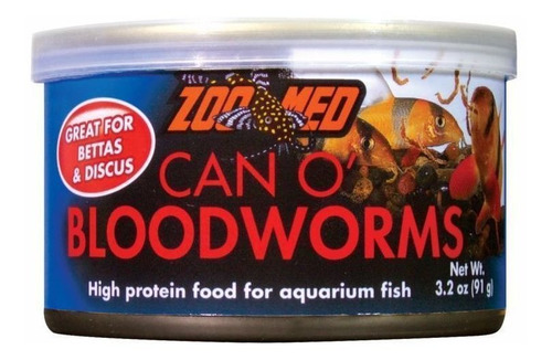 Bloodworms Can 91gr Zoomed Para Peces Gusanos De Sangre