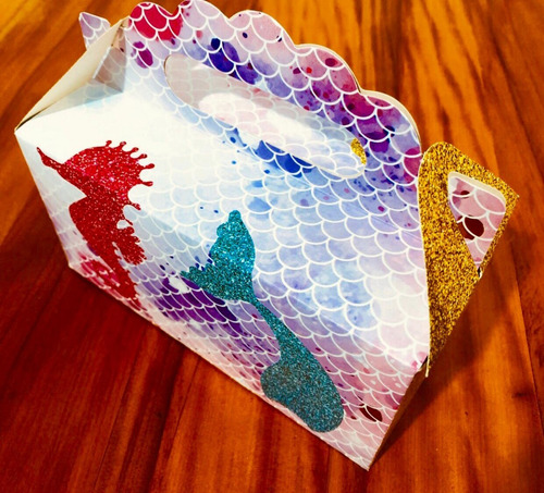 Imagem 5 de 5 de Kit 380 Peças Para Doces Festa Tema Sereia Forminha Maleta