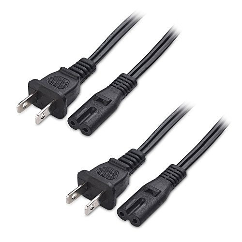 Cable Matters 2-pack 2-slot Non-polarized Cable De Alimentac