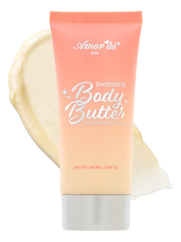 Crema Corporal Con Acido Hialuronico Shimmer Butter Amor Us Fragancia Coco