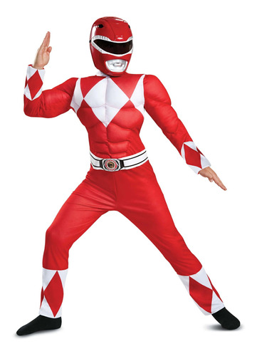 Disfraz De Ranger Rojo Power Rangers Talla S Para Niño