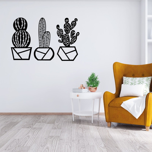 Cuadro Decorativo Para Pared Mdf 6 Mm Cactus 30 X 60