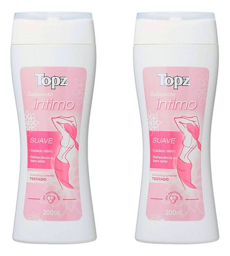 Pack Sabonete Líquido Íntimo Suave Topz Frasco 200ml Cada 2 Unidades Leve Mais Pague Menos