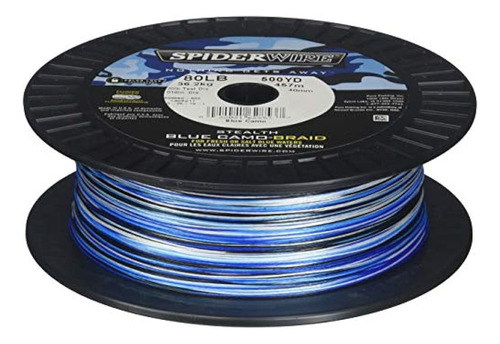 Spiderwire Stealth Trenza Linea De Camuflaje Azul 300 Yd30 L