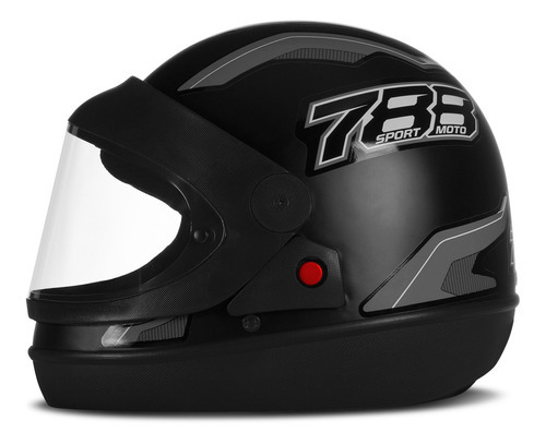 Capacete Estilo San Marino Para Moto Pro Tork New Sport Moto Cor Preto/Cinza Fosco Tamanho do capacete 60/L