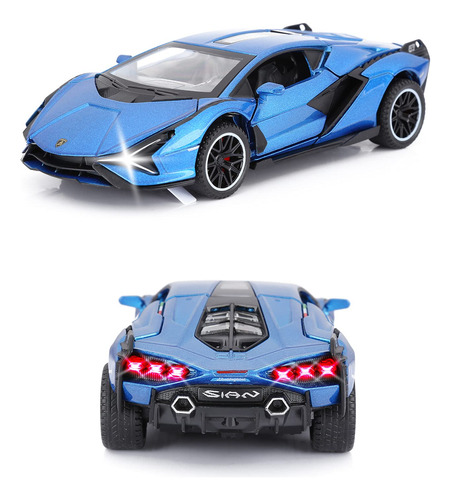Auto De Juguete Sasbsc Lambo Sian Fkp3 Azul Con Luz Y Sonido Color