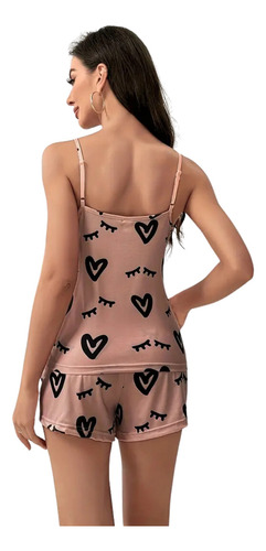 Pijama Dama Rosa Pijamas Mujer Vestido Para Dormir Conjunto