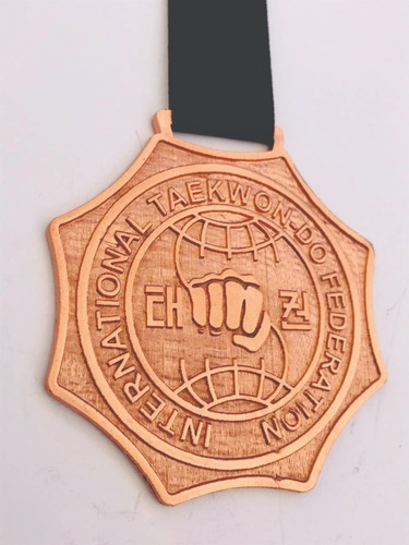 Medalla Taekwondo - Artes Marciales Personalizada (70mm)