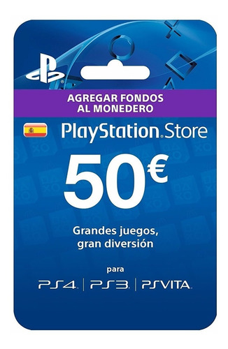 Playstation Network 50 Euros Psn España Ps4 - Globalpingames