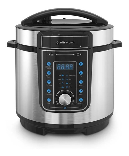 Olla Electrica A Presion Ultracomb Ps4006 1000w 6lts Digital Plateado