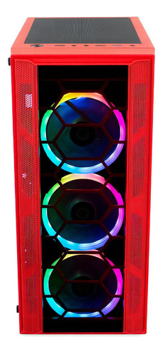 Gabinete Gamer Balam Rush Kronos Gsx6000 Argb Br-932363 Color Rojo