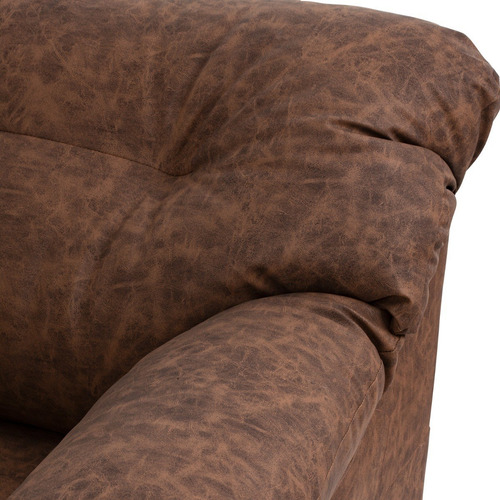 Sofá América 3 Cuerpos Cuero Auris Café / Muebles América