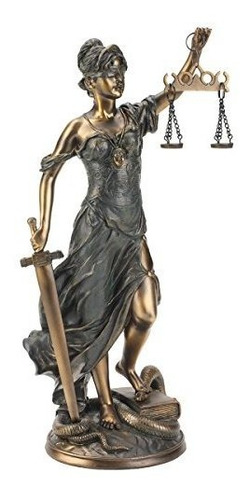 Diseño Toscano Diosa De La Justicia Themis Desktop Estatua