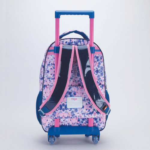 Mochila Escolar Filgo Starpak 24l 18'' Para Nena Con Carrito Diseño Star Color Lila