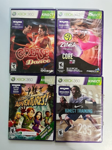 Lote 4 Juegos Kinect Xbox 360 Kinect Adventures, Grease...