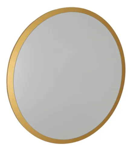 Espejo de pared minimalista de 80 pulgadas, redondo, lacado, dorado