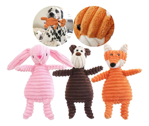 Juguete De Peluche Para Perro Sonido Entretenimiento Tela Monito