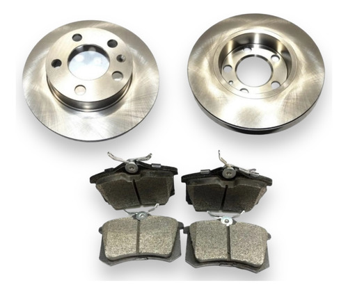Kit 2 Discos Traseros + Balatas Jetta A4 Clasico 2004-2005