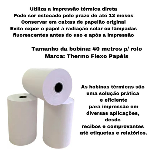 Thermo Flexo 80x40 Branca Neutra De 30 Unidades Por Kit