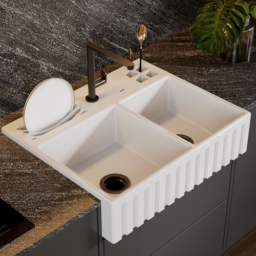 Cuba Dupla Farm Sink Romana Com Calha Gourmet 77 Cm