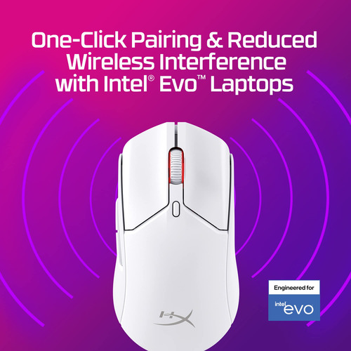 Mouse Sem Fio Para Jogos Hyperx Pulsefire Haste 2 61g Branco