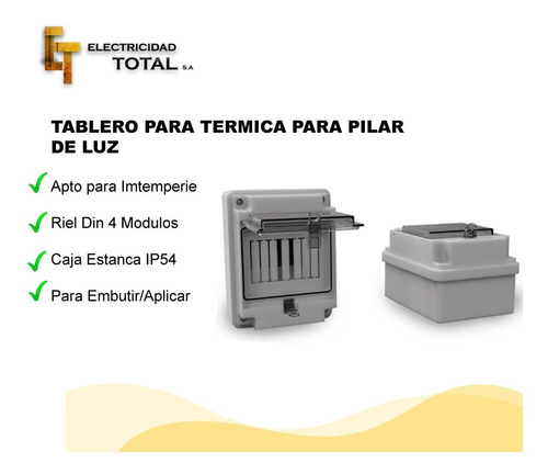 Imagen 4 de 10 de Bajada De Luz Pilar Kit Homologado Monofásica Eden Edes