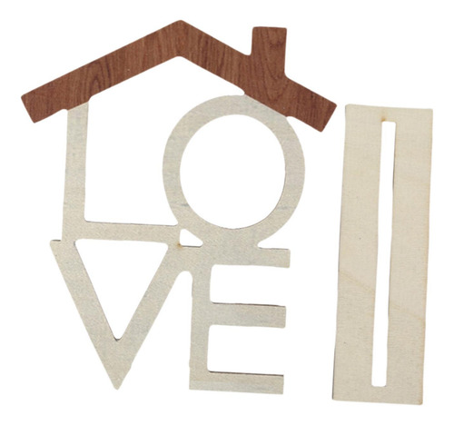3 Decoraciones De Mesa De Madera, Letras De Madera Para