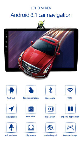 New Radio De Coche Estéreo De Un Solo Din For Coche Android