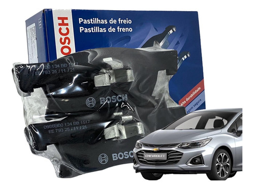 Pastilhas Freio Dianteira Cruze 1.4 16v Turbo 2017/... Bosch
