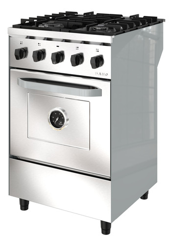 Cocina Saho 550 Kuma 4 Horanllas P/ Acero Plateado