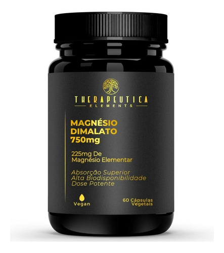 Magnésio Dimalato 750mg Vegan 60 Cáps Therapeutica