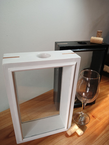 Cuadro Porta Corchos Vinos Decorativo 20x30 Cm Blanco Blanco