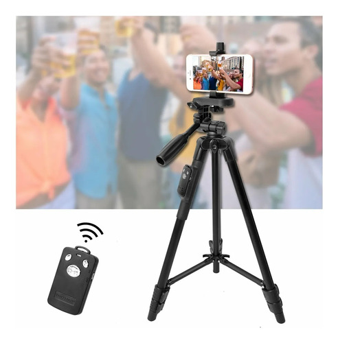 Tripode Para Celular Camara Profesional 360° 125cm Negro