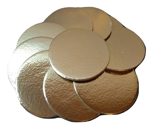 Discos Dorados De 12 Cm. Eco. Mini Tortas. 20 Unidades