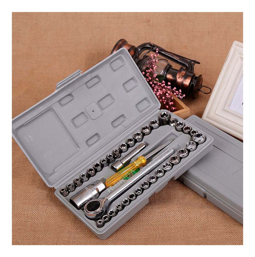 Juego Herramientas 40 Pzs Llave Inglesa Multiusos Set Dados