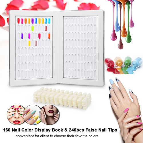 For El Libro De Exhibición De Color De Uñas Con 240 Puntas