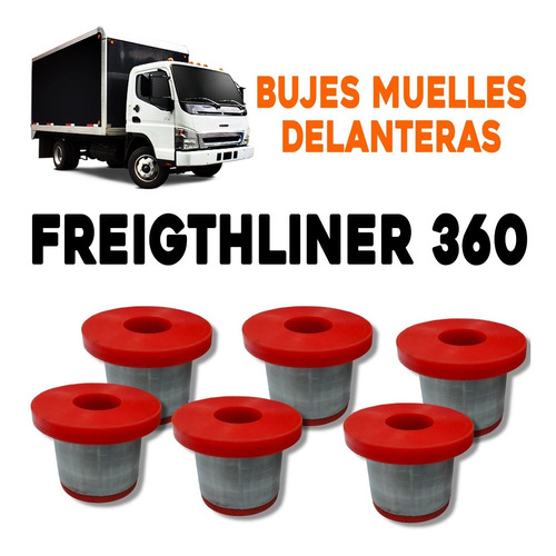 6 Bujes Muelles Delanteras Camión Freightliner 360 Chato 