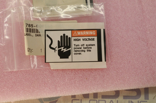 2pcs Lam Research 785-006894-001 Label, Danger , High V Uuv