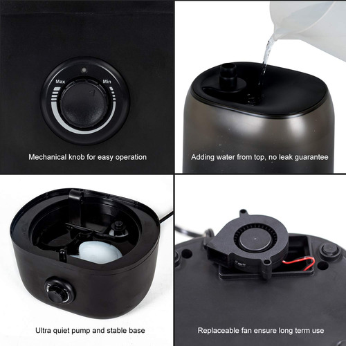 Humidificador Terrario Ajustable Reptiles, Niebla Tanque 4l