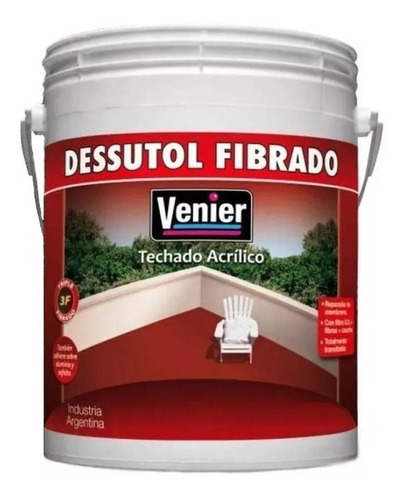 Dessutol Triple Fibrado Techos Acrilico Impermeabili X 10kg