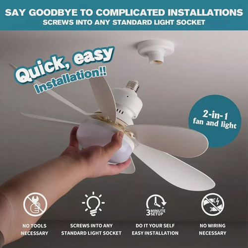 Ventilador De Enchufe De 20,5 Pulgadas Con Control Remoto,