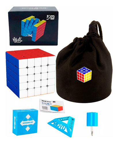 Cubo Rubik 5x5 Moyu Meilong M Magnétic Accesorios + Estuche
