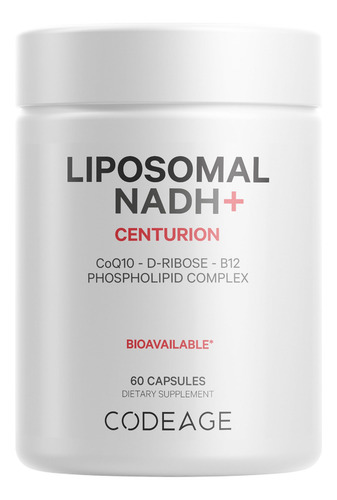 Suplemento Liposomal Nadh+ De Codeage: Nadh, Vitamina B12, D