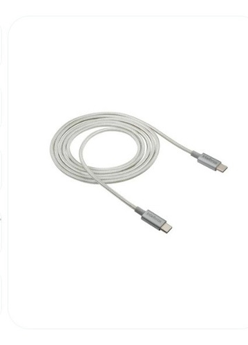 Imagem 2 de 5 de Cabo Usb-c Para Usb-c Eucc 15nb 3,0a 1,5m Nylon Branco