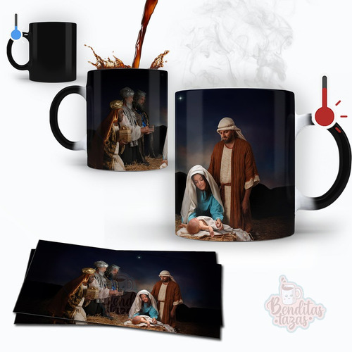 Taza Magica Diseño Nacimiento De Jesus Regalo Navidad