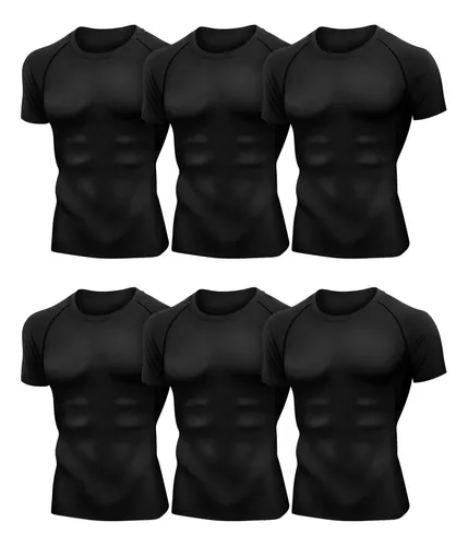 Paquete de 3 camisetas de compresión de manga corta para hombres, camiseta  de compresión para hombre, camiseta de entrenamiento atlético, deportes