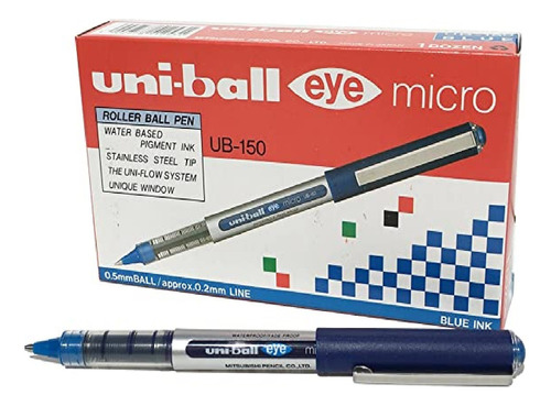 Lapicera Roller Uniball Eye Ub-150 Micro Fino Azul